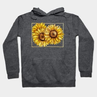 sunflowers in a golden frame Hoodie